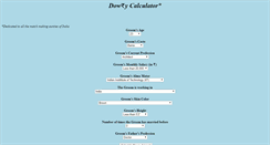 Desktop Screenshot of dowrycalculator.com